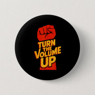 Vintage Turn The Volume Up Für Männer Frauen  Button