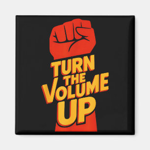 Vintage Turn The Volume Up Für Männer Frauen  Magnet