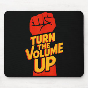 Vintage Turn The Volume Up Für Männer Frauen  Mousepad
