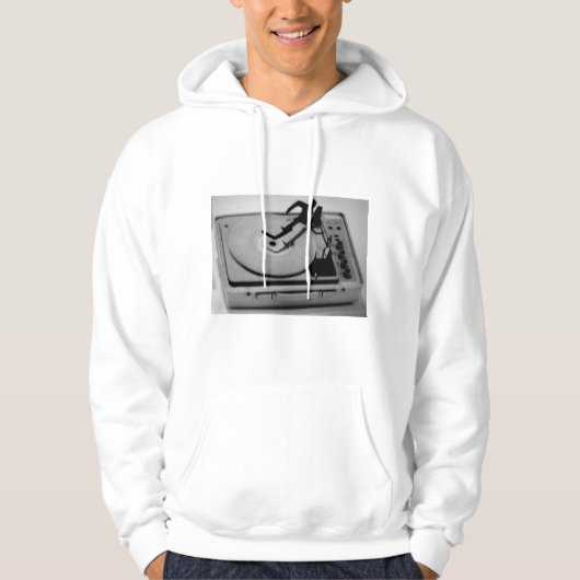 Vintage Turntable Hoodie (Vorderseite)