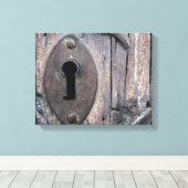 Vintage Türsperre Leinwanddruck (Insitu (Holzboden))