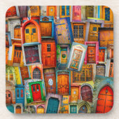 Vintage Türverkleidung Einzigartig Getränkeuntersetzer (Vorderseite)