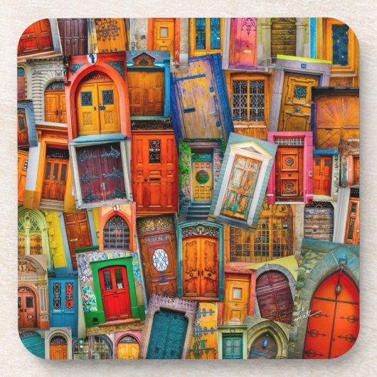 Vintage Türverkleidung Einzigartig Getränkeuntersetzer (Vorderseite)