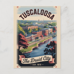 Vintage Tuscaloosa Alabama Retro-Reise Postkarte