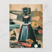 Vintage TV-Frau Postkarte (Vorderseite)