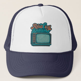 Vintage-TV-Retro-Art – "Analoge Träume" Trucker-Mü Truckerkappe