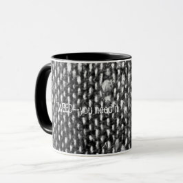 Vintage Tweedgewebe-Druck-Tasse Tasse