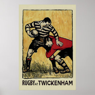 Vintage-Twickenham-Rugby-Kunstprint London Sport Poster