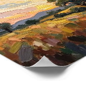 Vintage Twilight-Landschaftskunst Poster (Ecke)