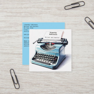 Vintage Typewriter Business Card Quadratische Visitenkarte
