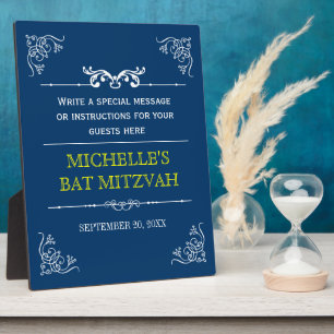 Vintage Typografie Bar/Bat Mitzvah Plaque Fotoplatte
