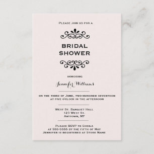 Vintage Typografie Brautdusche Einladungen