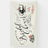 Vintage Typografie Brautparty Tee Party Banner (Vertikal)