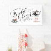 Vintage Typografie Brautparty Tee Party Banner (Insitu)