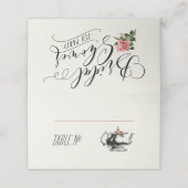 Vintage Typografie Brautparty Tee Party Platzkarte (Außenseite Aufgefaltet)