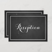 Vintage Typografie-Chalkboard-Empfang Begleitkarte (Vorne/Hinten)