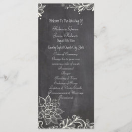 Vintage Typografie-Chalkboard-Hochzeitsprogramme Programm