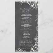 Vintage Typografie-Chalkboard-Hochzeitsprogramme Programm (Rückseite)