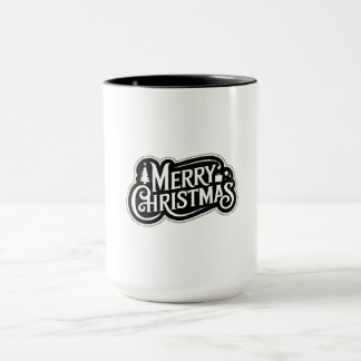 Vintage Typografie Design Frohe Weihnachten Tasse