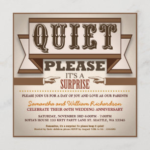 Vintage Typografie Einladungen zum Jahrestag