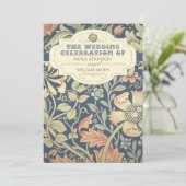 Vintage Typografie farbenfrohe Hochzeitseinladunge Einladung (Stehend Vorderseite)