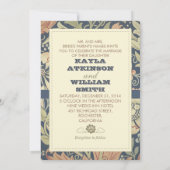 Vintage Typografie farbenfrohe Hochzeitseinladunge Einladung (Rückseite)