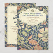 Vintage Typografie farbenfrohe Hochzeitseinladunge Einladung (Vorne/Hinten)