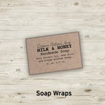 🧼 Vintage-Typografie-Faux-Kraft-Seifenverpackung 