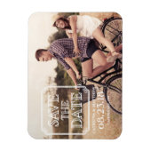 Vintage Typografie | Foto Zeitschrift speichern Magnet (Vertikal)