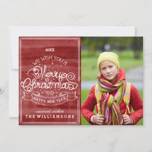 Vintage-Typografie Frohe Weihnachten Foto