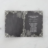 Vintage Typografie geblüht Chalkboard-Hochzeit Einladung (Innenseite)