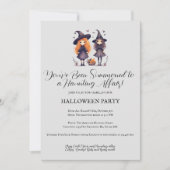 Vintage Typografie Halloween-Party Einladung (Vorderseite)