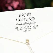 Vintage Typografie Happy Holidays Familienname