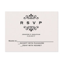 Vintage-Typografie-Hochzeit-RSVP-Karten