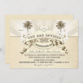 Vintage Typografie Hochzeitseinladungen Einladung (Vorne/Hinten)