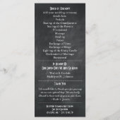 Vintage Typografie-Hochzeitsprogramme Programm (Rückseite)