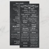 Vintage Typografie-Hochzeitsprogramme Programm (Vorne/Hinten)