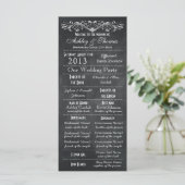 Vintage Typografie-Hochzeitsprogramme Programm (Stehend Vorderseite)