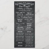 Vintage Typografie-Hochzeitsprogramme Programm (Vorderseite)