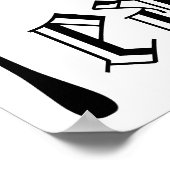 Vintage Typografie Illustration Poster (Ecke)