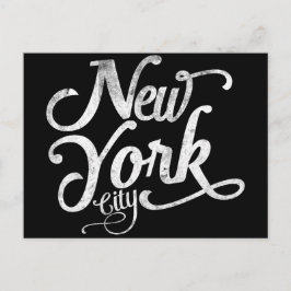 Vintage Typografie in New York Postkarte