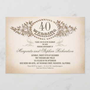 vintage-typografie-jubiläumseinladungen einladung
