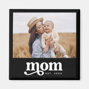 Vintage Typografie-Mama für Schwarze Retro etablie Magnet