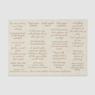 Vintage Typografie Motivierend Zitate Beige Seidenpapier