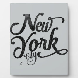 Vintage Typografie New York City Fotoplatte