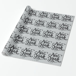 Vintage Typografie New York City Geschenkpapier