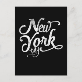 Vintage Typografie New York City Postkarte
