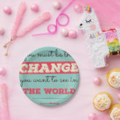 Vintage Typografie Pappteller (Party)