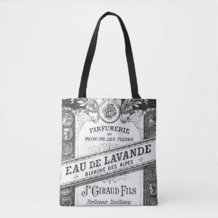 Vintage Typografie Parfümerwerbung Tasche