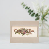 Vintage Typografie Postkarte (Stehend Vorderseite)